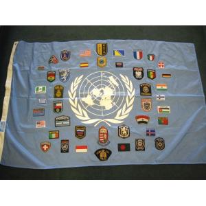 UN: Flag with 42 member patches